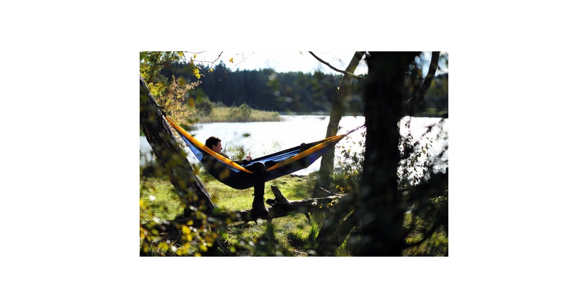 Amazonas Adventure Hammock XXL nemo AZ-1030420, Camping-Hängematte(gelb/blau)