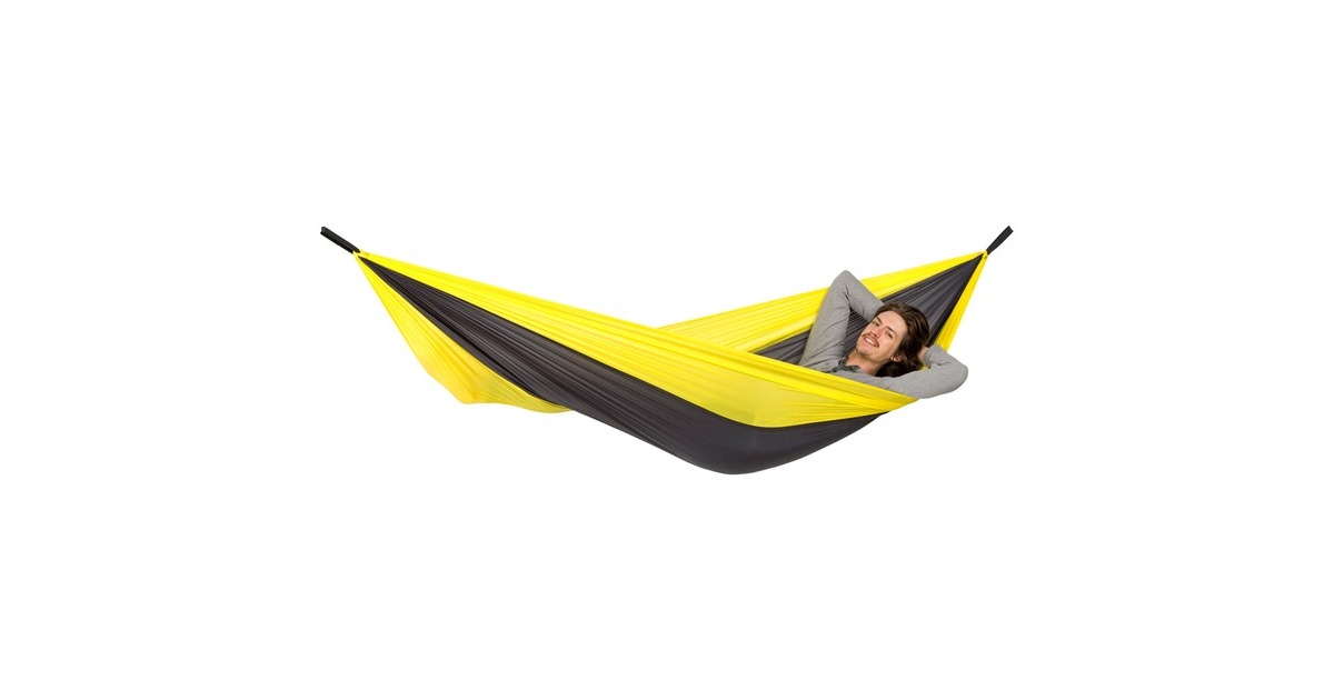 Amazonas Adventure Hammock Yellowstone AZ-1030413, Camping-Hängematte(gelb/schwarz)