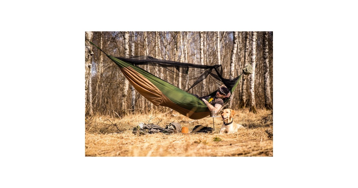 Amazonas Adventure Hero XXL AZ-1030520, Camping-Hängematte(braun/grün)