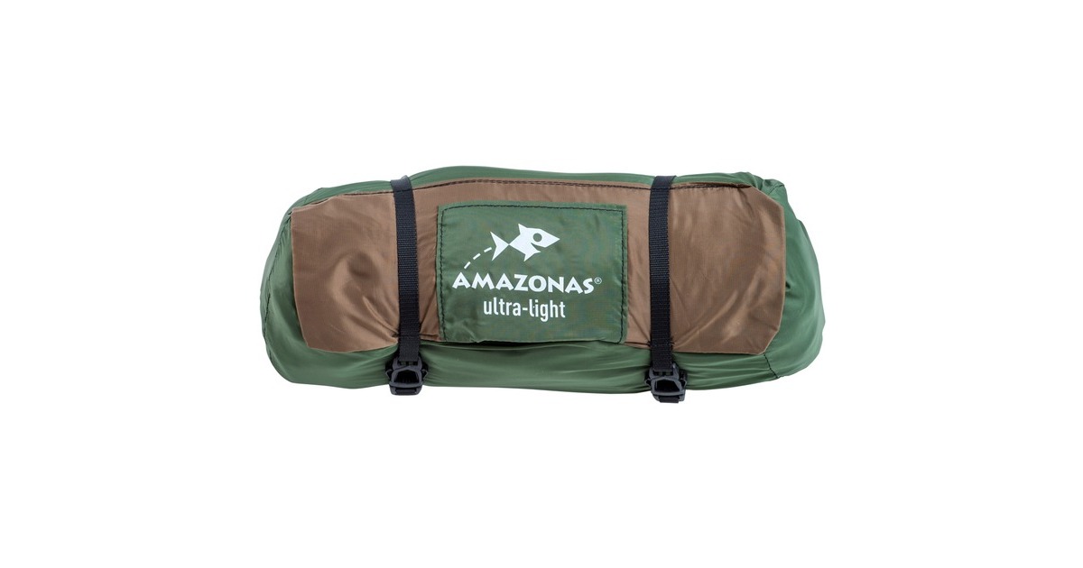 Amazonas Adventure Moskito Hammock Thermo AZ-1030430, Camping-Hängematte(grün/braun)