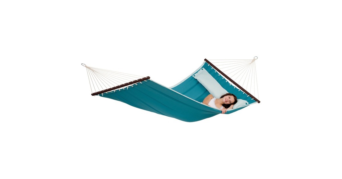 Amazonas American Dream AZ-1970001, Camping-Hängematte(türkis, Mit Spreizstäben)