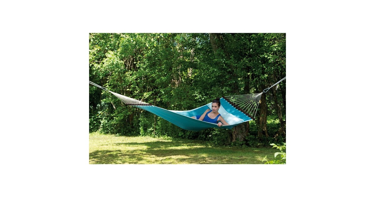 Amazonas American Dream AZ-1970001, Camping-Hängematte(türkis, Mit Spreizstäben)