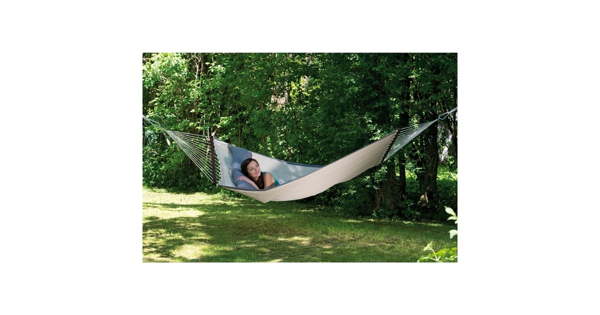 Amazonas American Dream AZ-1970002, Camping-Hängematte(beige, Mit Spreizstäben)