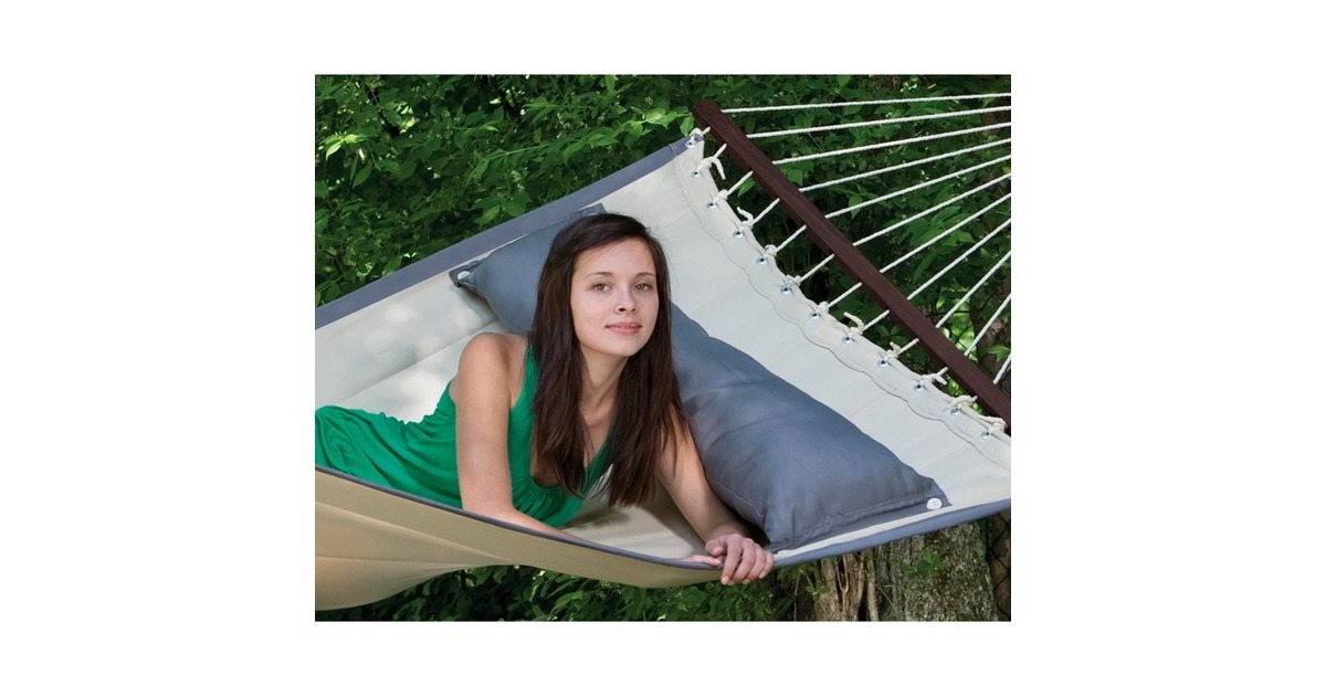 Amazonas American Dream AZ-1970002, Camping-Hängematte(beige, Mit Spreizstäben)