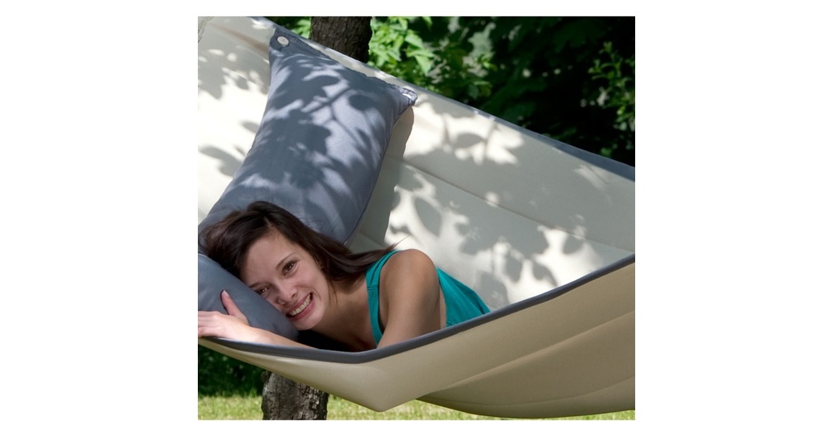 Amazonas American Dream AZ-1970002, Camping-Hängematte(beige, Mit Spreizstäben)