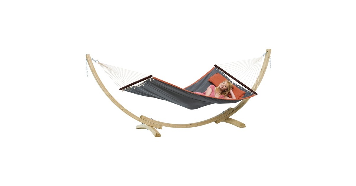 Amazonas American Dream Set AZ-6010130, Camping-Hängematte(grau, Mit Spreizstäben, Gestell) Amazonas American Dream Set AZ-6010130, Camping-Hängematte(grau, Mit Spreizstäben, Gestell)