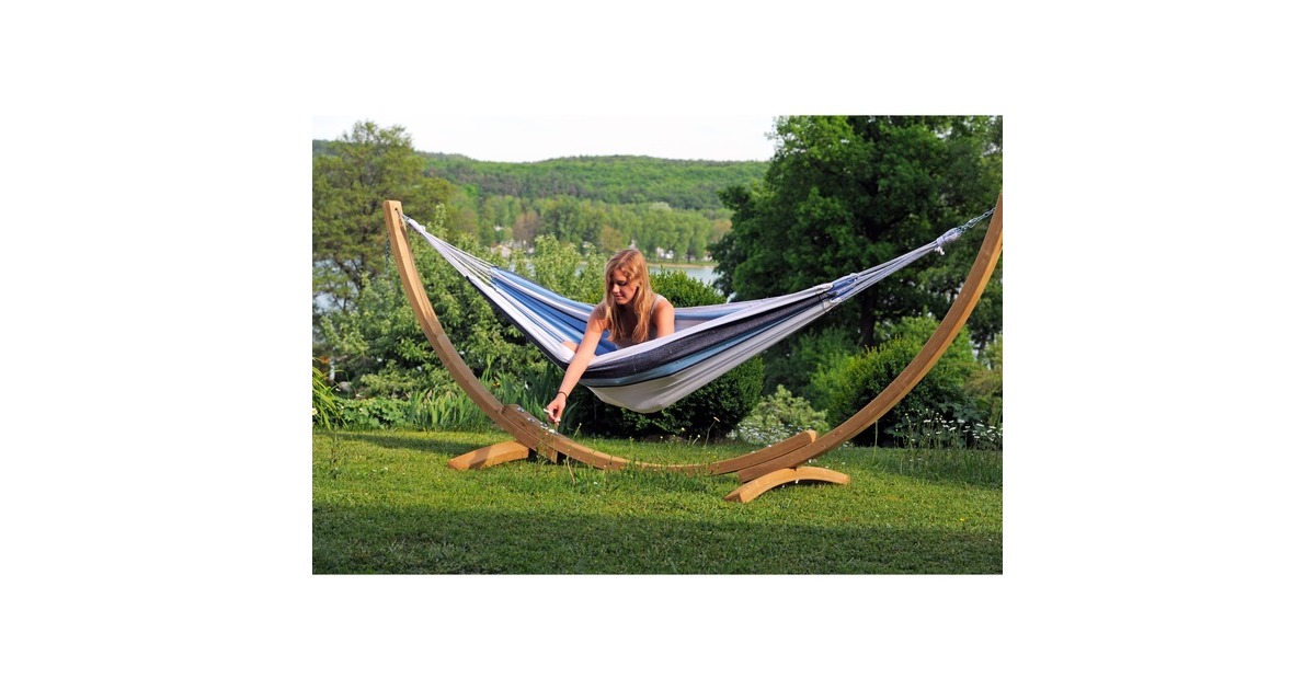Amazonas Apollo Set Marine AZ-6010120, Camping-Hängematte(blau/weiß)