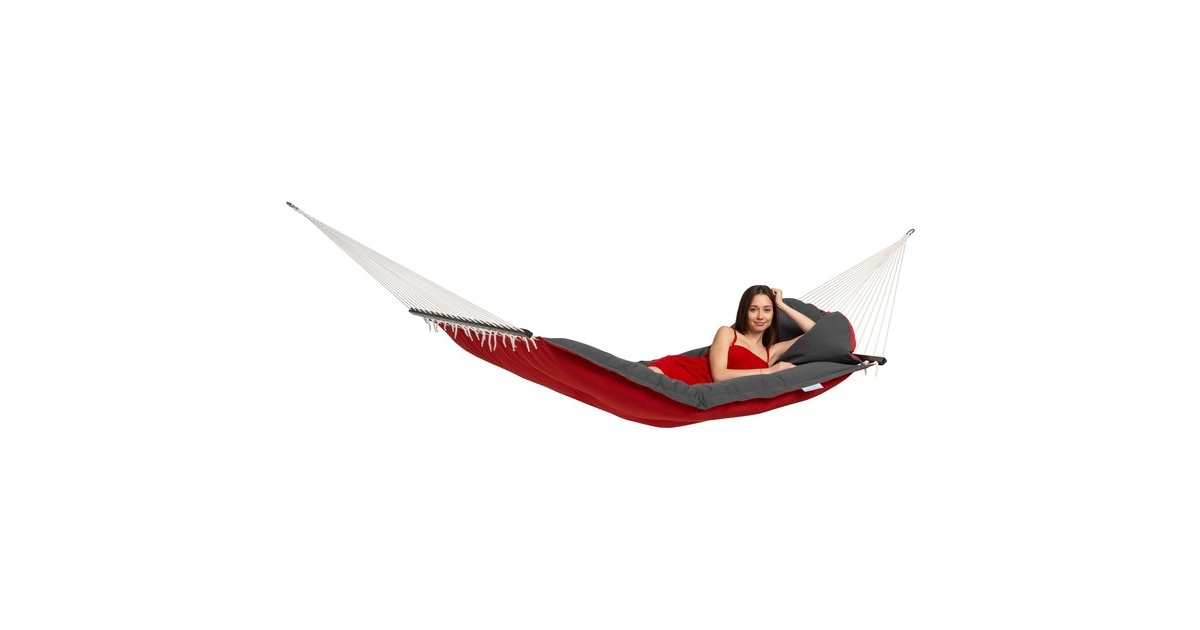 Amazonas Fat Hammock Red AZ-1960015, Camping-Hängematte(rot/grau)