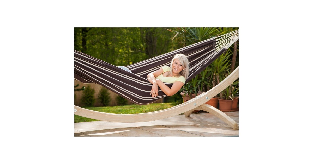 Amazonas Hängematte Barbados Mocca AZ-1018260, Camping-Hängematte(braun)