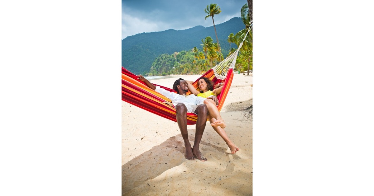 Amazonas Hängematte Gigante LavaAZ-1025200, Camping-Hängematte(rot/gelb)