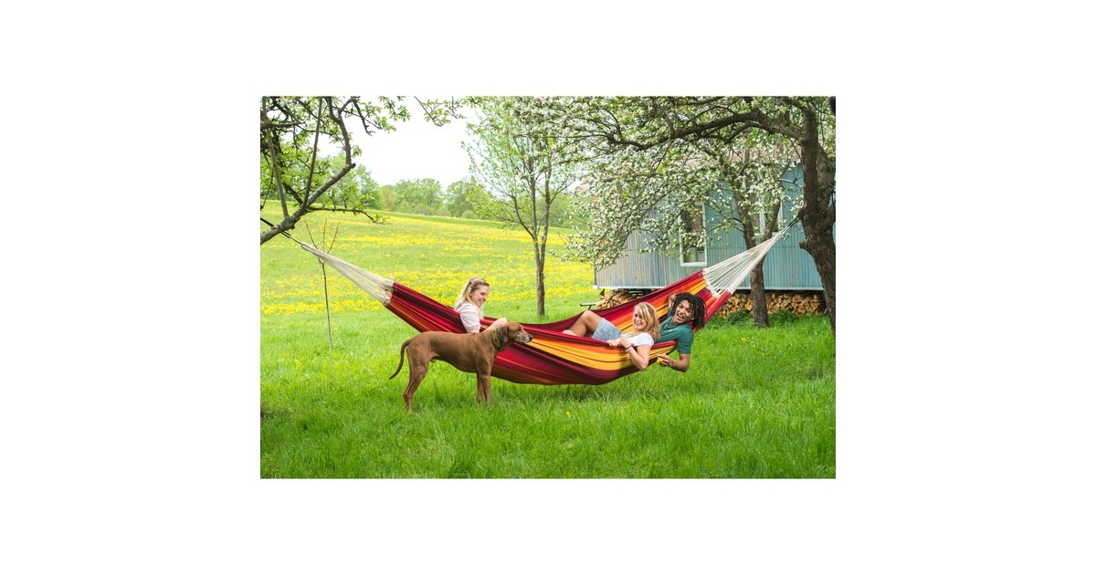 Amazonas Hängematte Gigante LavaAZ-1025200, Camping-Hängematte(rot/gelb)