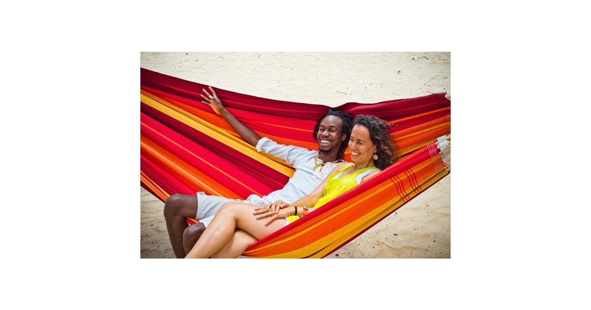 Amazonas Hängematte Gigante LavaAZ-1025200, Camping-Hängematte(rot/gelb)