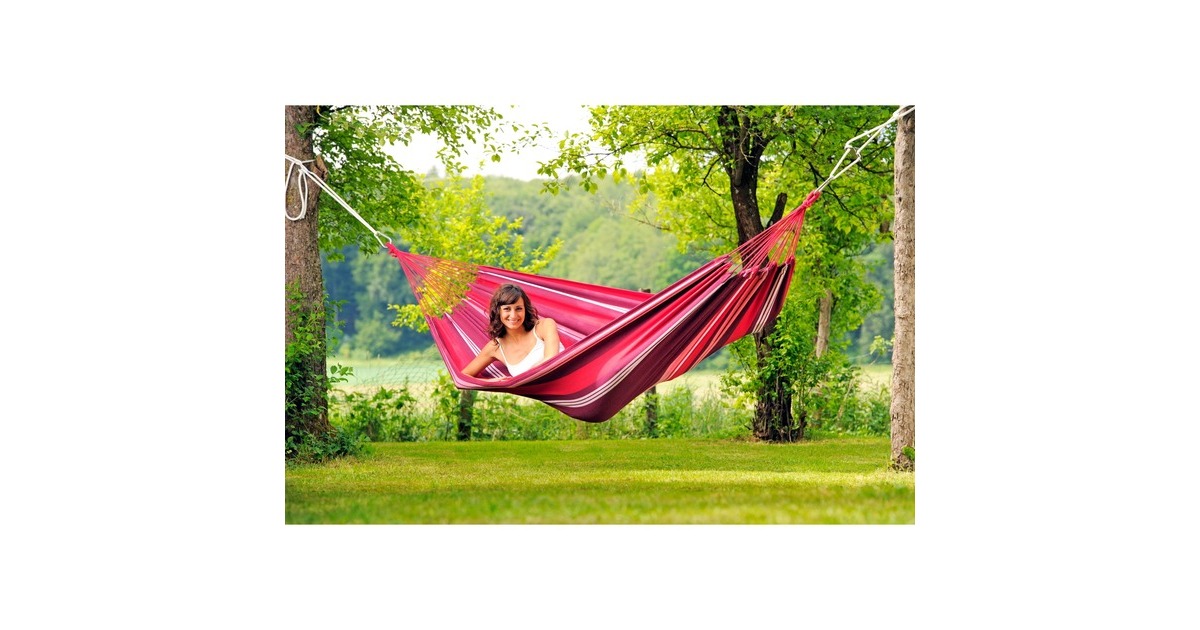 Amazonas Hängematte Salsa Fuego AZ-1951000, Camping-Hängematte(rot/lila)