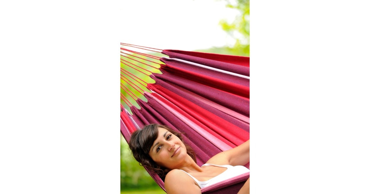 Amazonas Hängematte Salsa Fuego AZ-1951000, Camping-Hängematte(rot/lila)