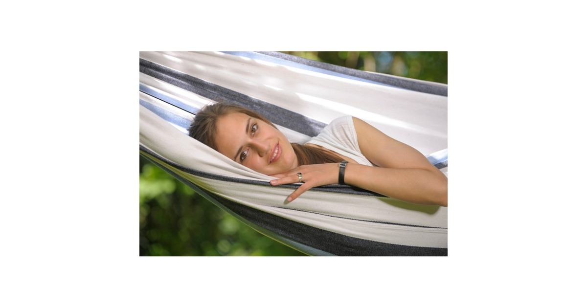 Amazonas Hängematte Salsa Marine AZ-1950000, Camping-Hängematte(blau/weiß)