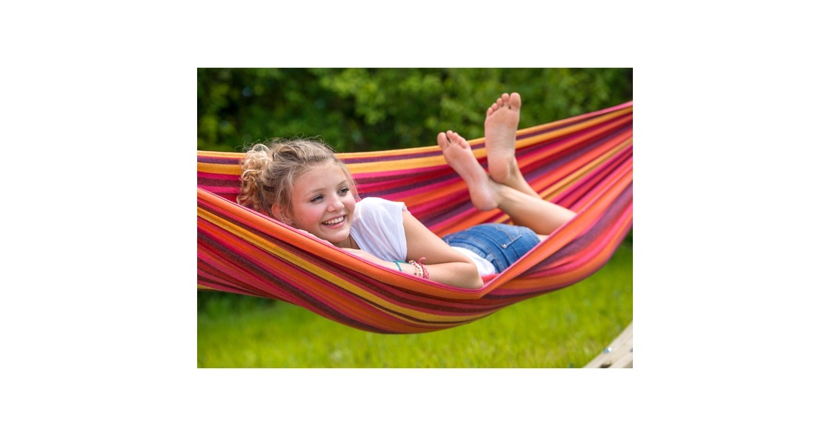 Amazonas Hängematte Tahiti Volcano AZ-1013100, Camping-Hängematte(rot/lila)