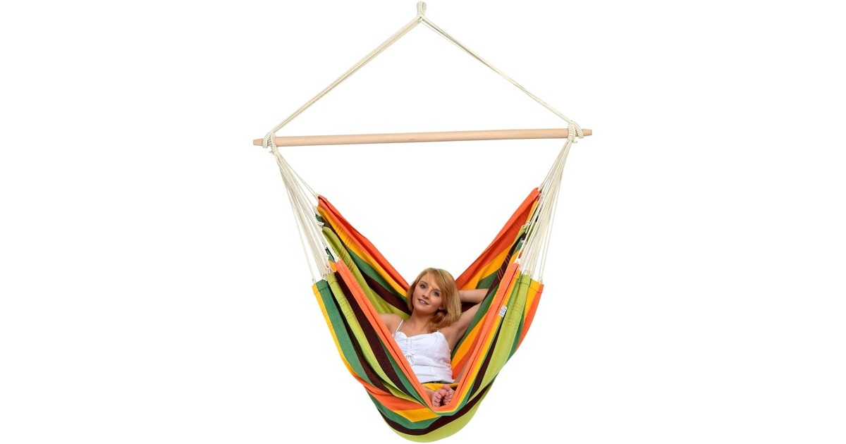 Amazonas Hängesessel Brasil Gigante Esmeralda AZ-2030330, Camping-Hängesessel(grün/gelb)