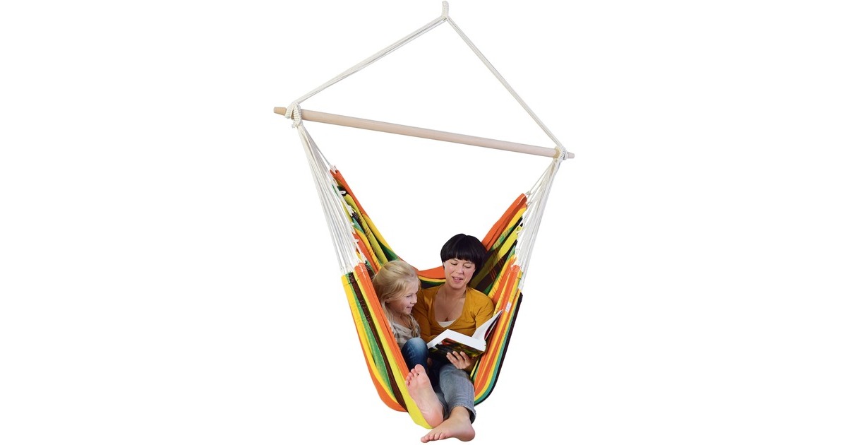 Amazonas Hängesessel Brasil Gigante Esmeralda AZ-2030330, Camping-Hängesessel(grün/gelb)