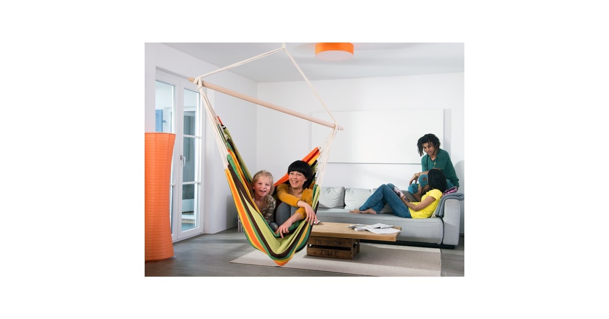 Amazonas Hängesessel Brasil Gigante Esmeralda AZ-2030330, Camping-Hängesessel(grün/gelb)