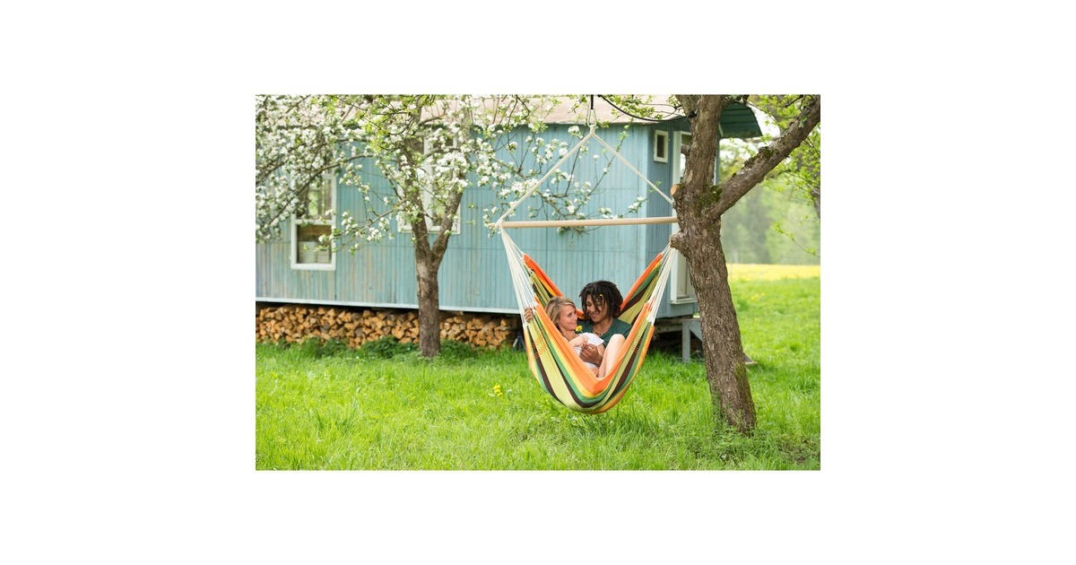 Amazonas Hängesessel Brasil Gigante Esmeralda AZ-2030330, Camping-Hängesessel(grün/gelb)