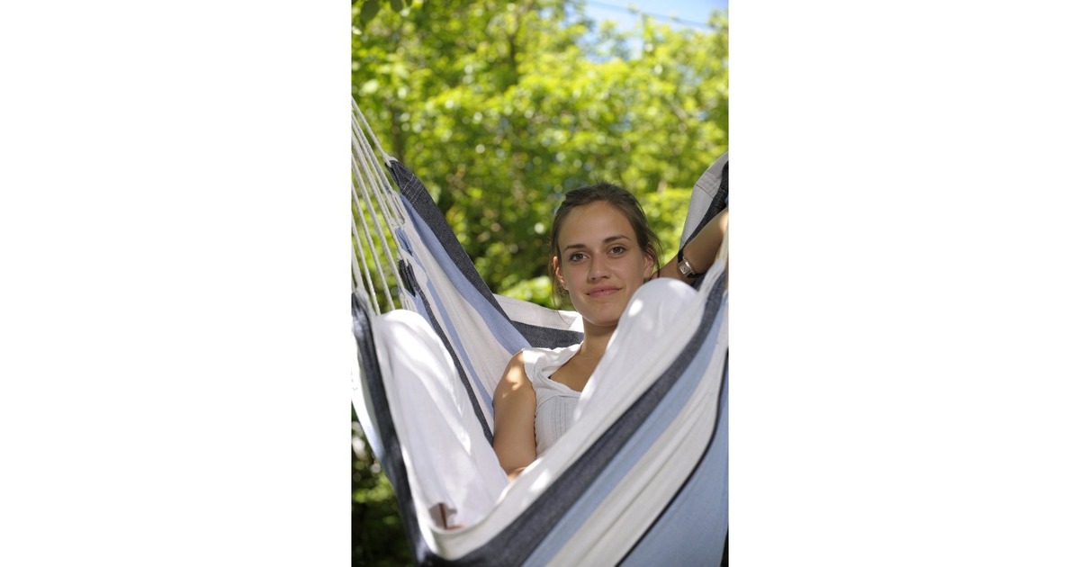Amazonas Hängesessel Havanna Marine AZ-2020230, Camping-Hängesessel(weiß/blau)
