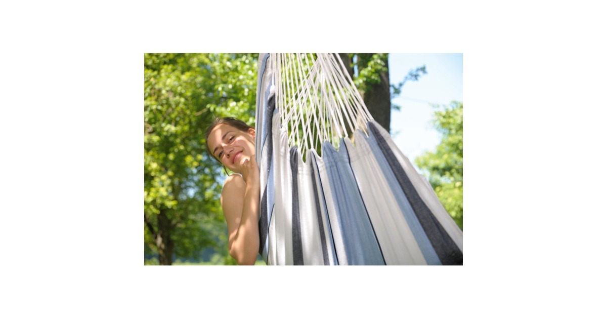 Amazonas Hängesessel Havanna Marine AZ-2020230, Camping-Hängesessel(weiß/blau)