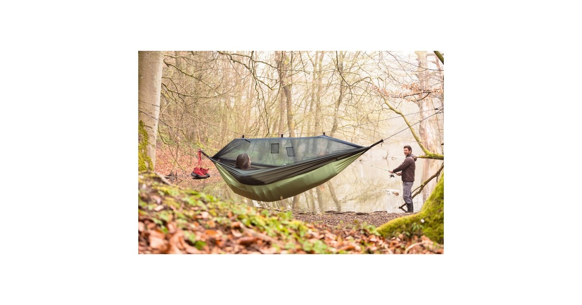 Amazonas Moskito-Traveller Thermo AZ-1030230, Camping-Hängematte(braun/beige)