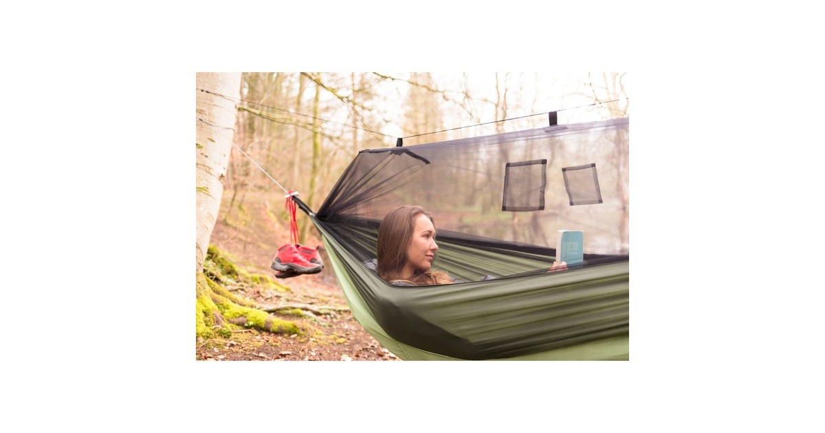 Amazonas Moskito-Traveller Thermo AZ-1030230, Camping-Hängematte(braun/beige)