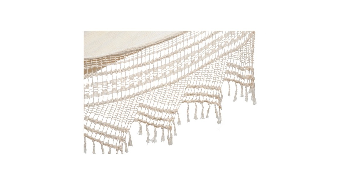 Amazonas Palacio Natura AZ-1062100, Camping-Hängematte(weiß, Mit Spreizstäben)