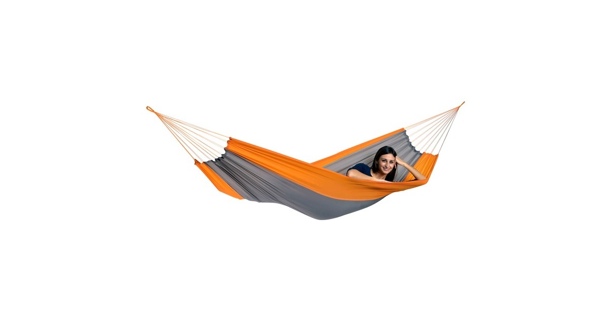 Amazonas Silk Traveller Techno AZ-1030160, Camping-Hängematte(orange/grau)