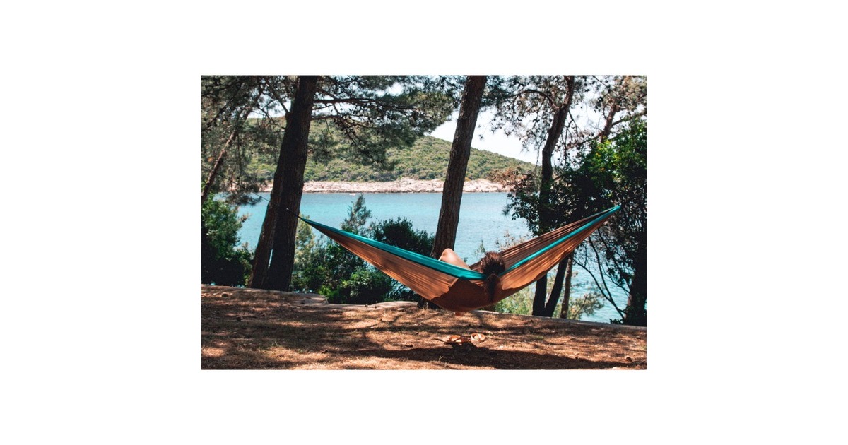 Amazonas Silk Traveller XL Mountain AZ-1030186, Camping-Hängematte(braun/türkis)