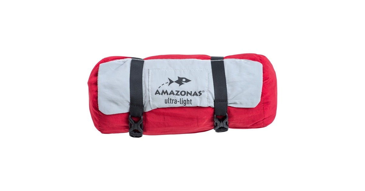 Amazonas Silk Traveller XXL AZ-1030190, Camping-Hängematte(grau/rot)
