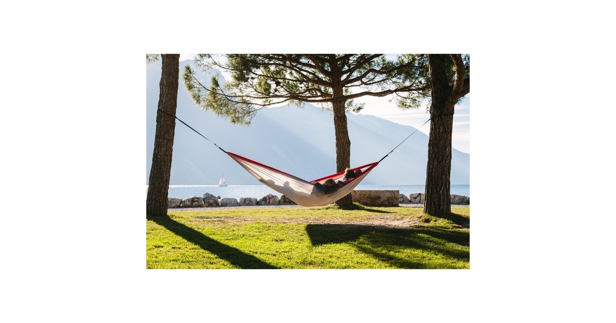 Amazonas Silk Traveller XXL AZ-1030190, Camping-Hängematte(grau/rot)