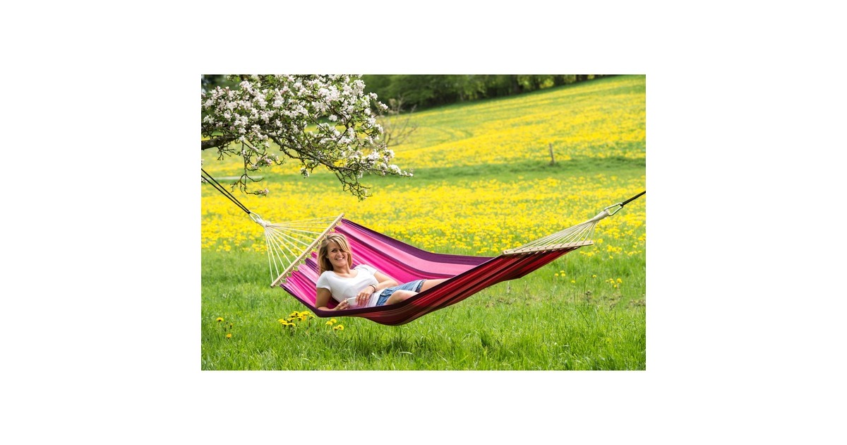 Amazonas Tonga Candy AZ-1066100, Camping-Hängematte(pink, Mit Spreizstäben)
