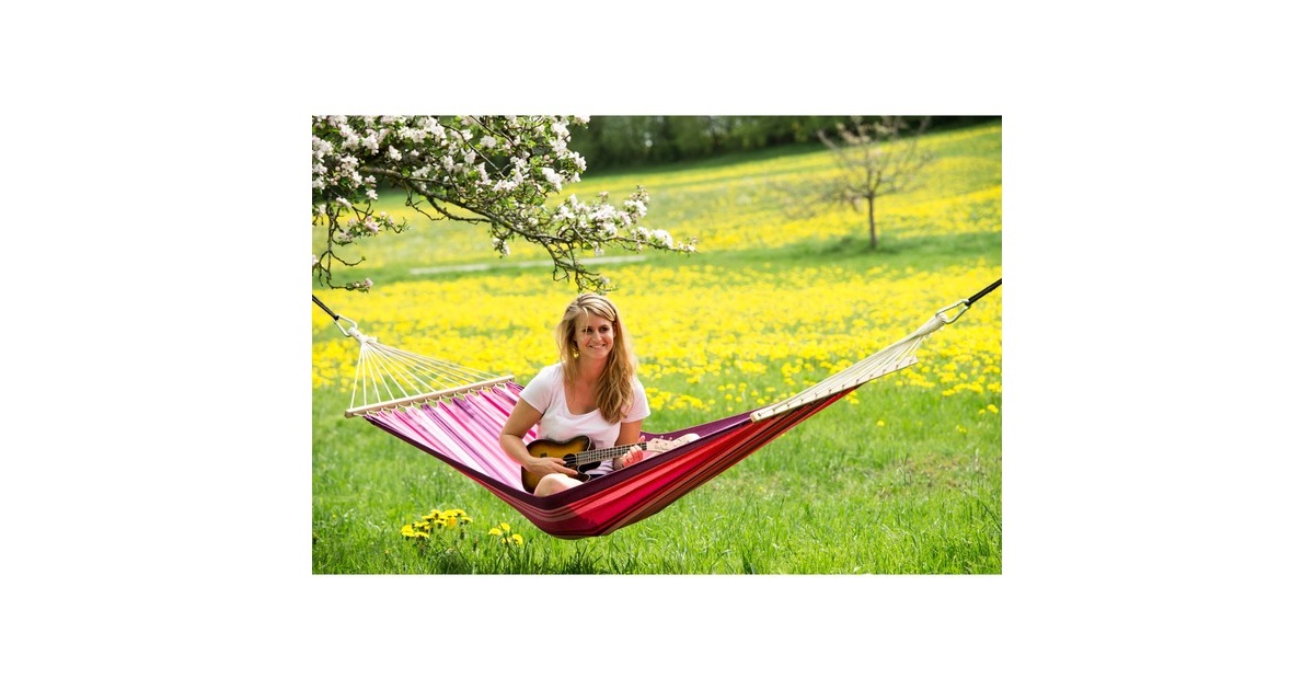 Amazonas Tonga Candy AZ-1066100, Camping-Hängematte(pink, Mit Spreizstäben)