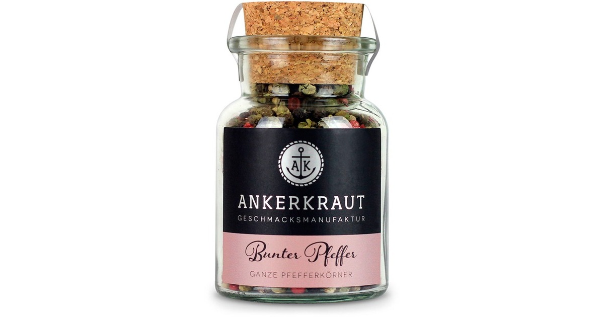 Ankerkraut Bunter Pfeffer, Gewürz(ganz, 70 g, Korkenglas)
