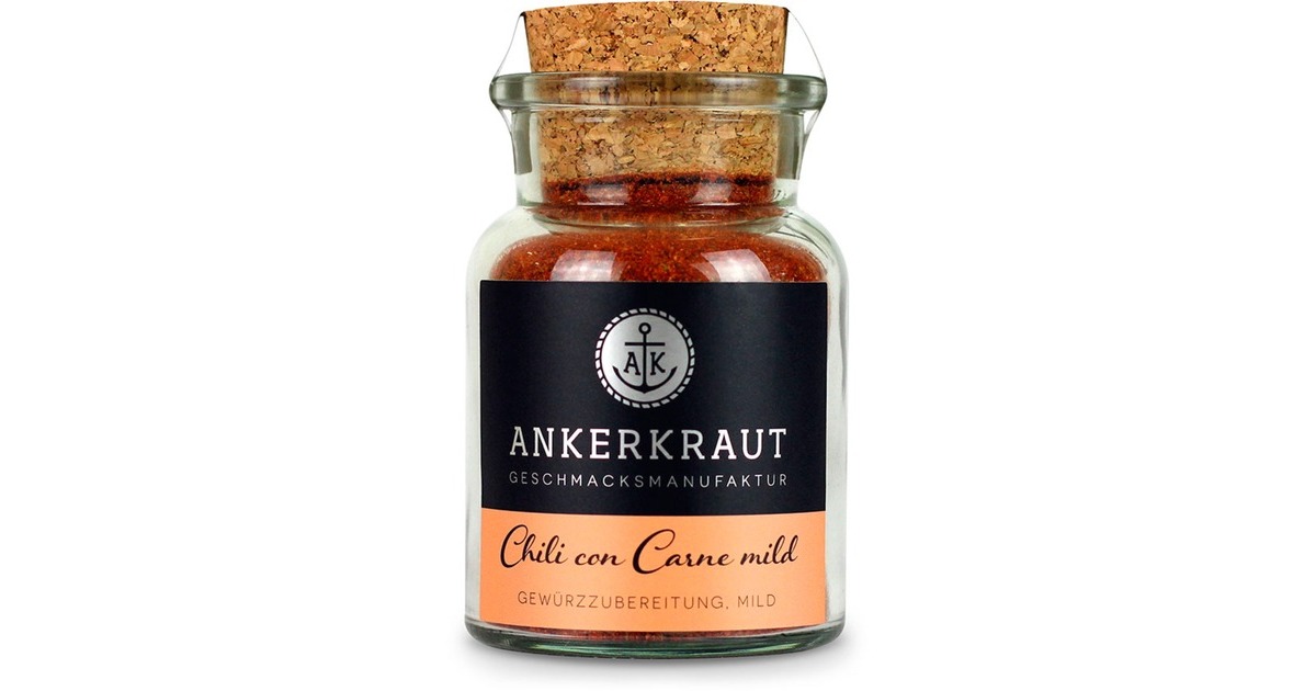 Ankerkraut Chili con Carne mild, Gewürz(80 g, Korkenglas)