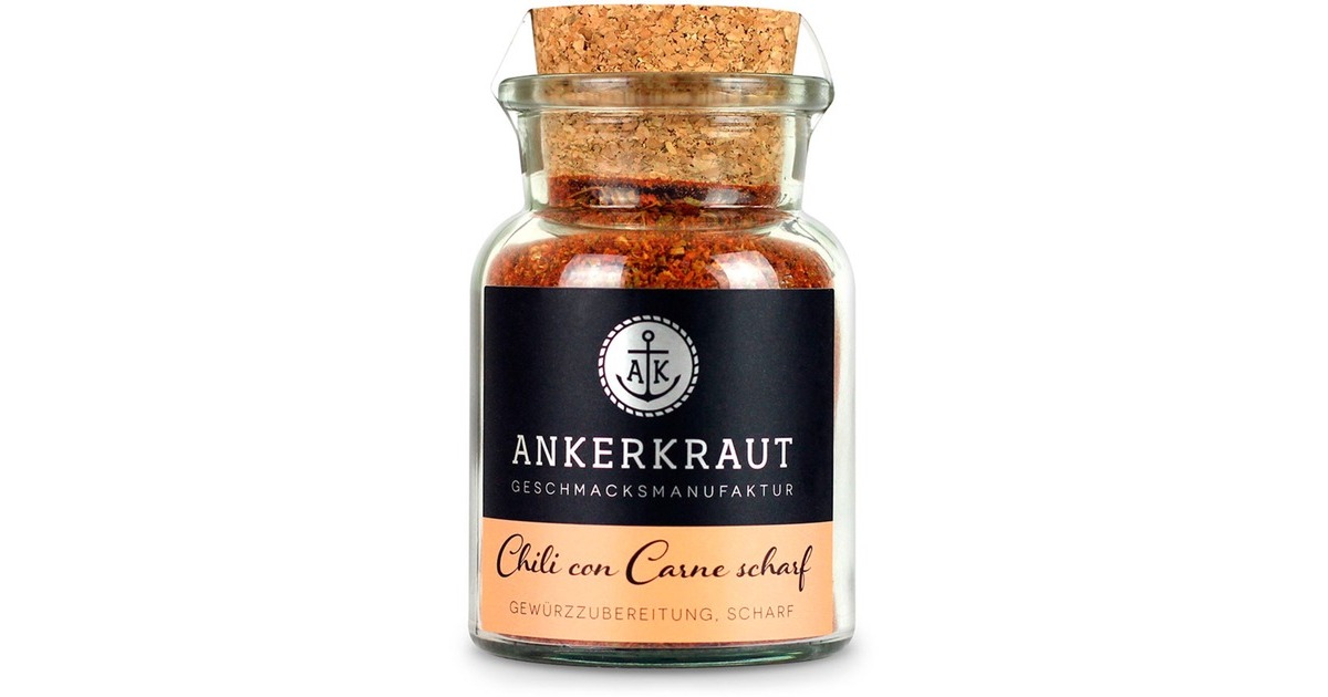 Ankerkraut Chili con Carne scharf, Gewürz(80 g, Korkenglas)