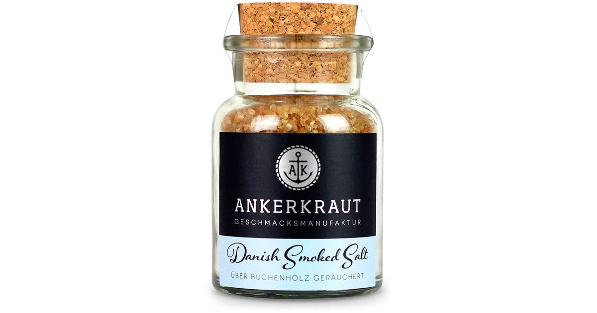Ankerkraut Danish Smoked Salt, Gewürz(grob, 160 g, Korkenglas)