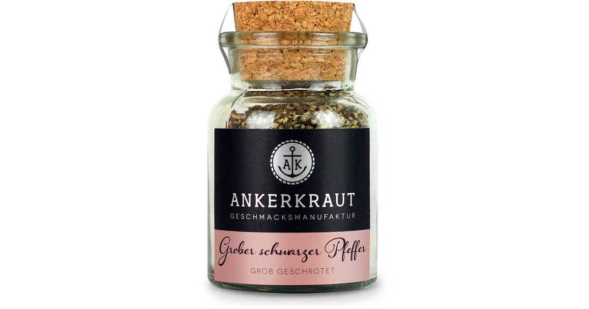 Ankerkraut Grober schwarzer Pfeffer, Gewürz(70 g, Korkenglas)