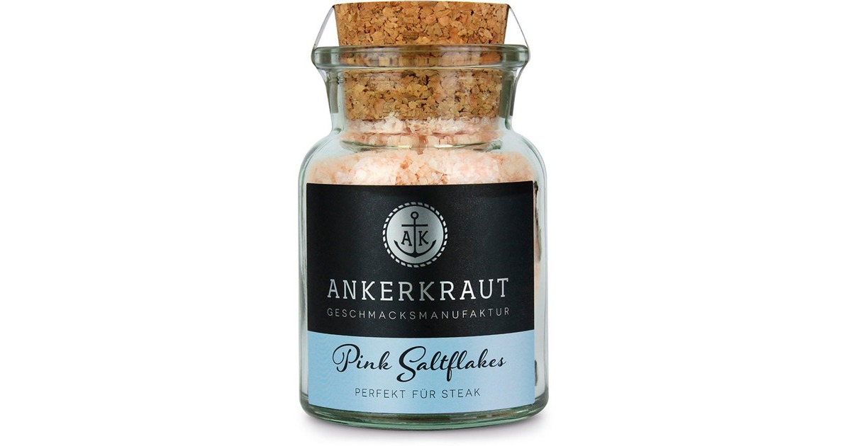 Ankerkraut Pink Saltflakes, Gewürz(fein, 90 g, Korkenglas)