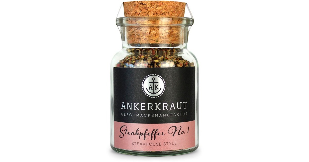 Ankerkraut Steakpfeffer No.1, Gewürz(80 g, Korkenglas)