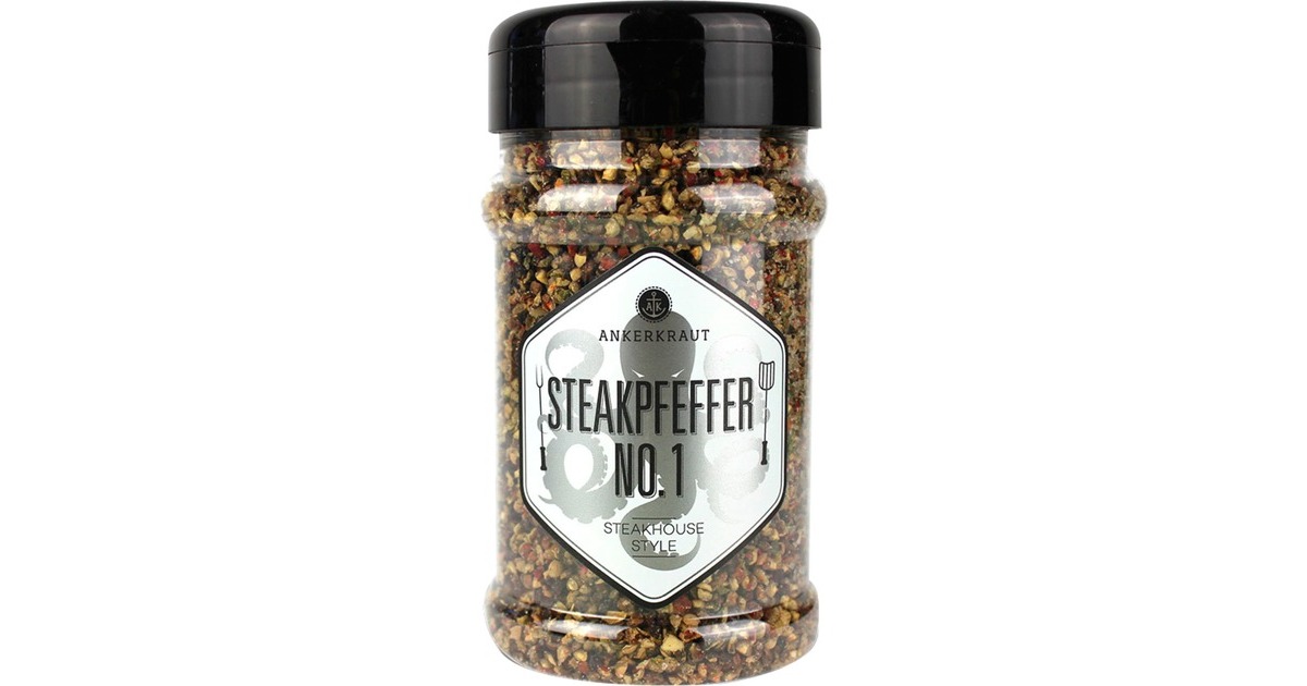 Ankerkraut Steakpfeffer No. 1, Gewürz(180 g, Streudose)