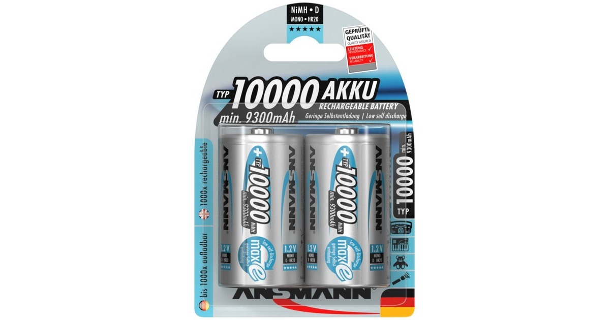 Ansmann 10000mAh NiMh Professional, Akku(silber)