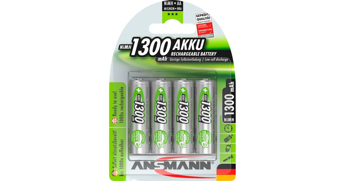 Ansmann 1300mAh, Akku(4x AA (Mignon))