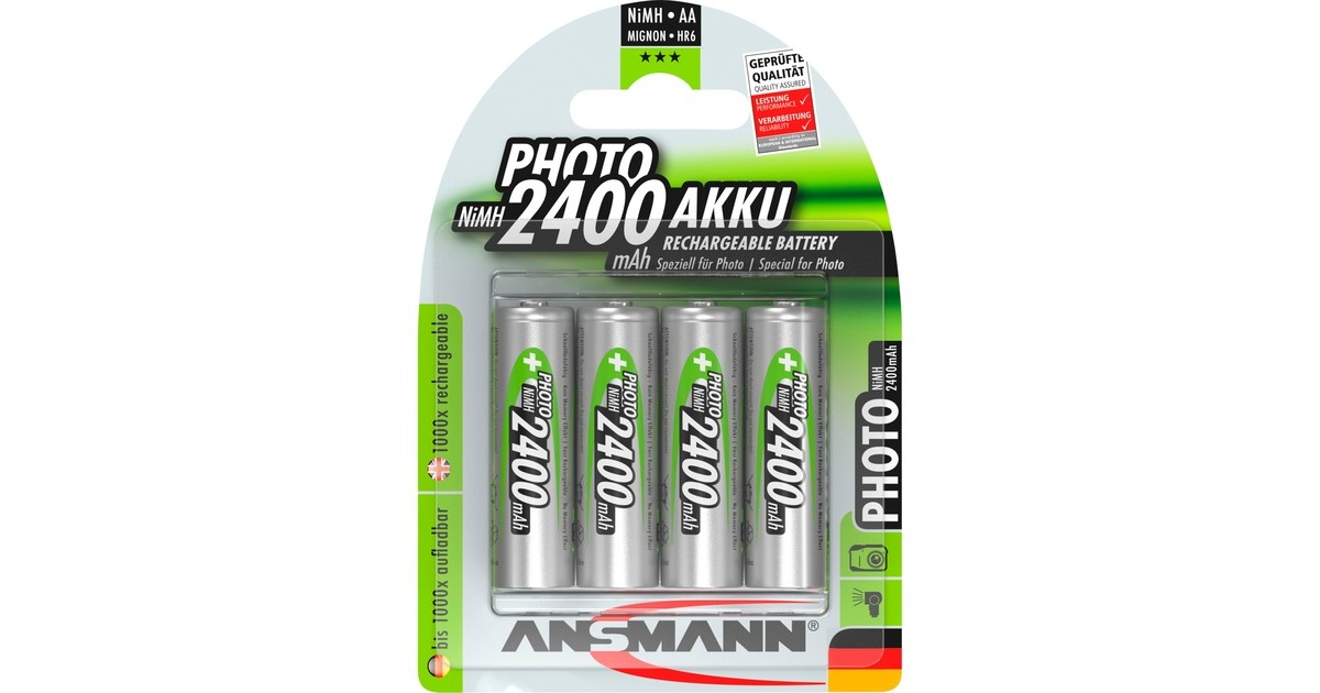 Ansmann 2400mAh NiMh Photo, Akku(silber)