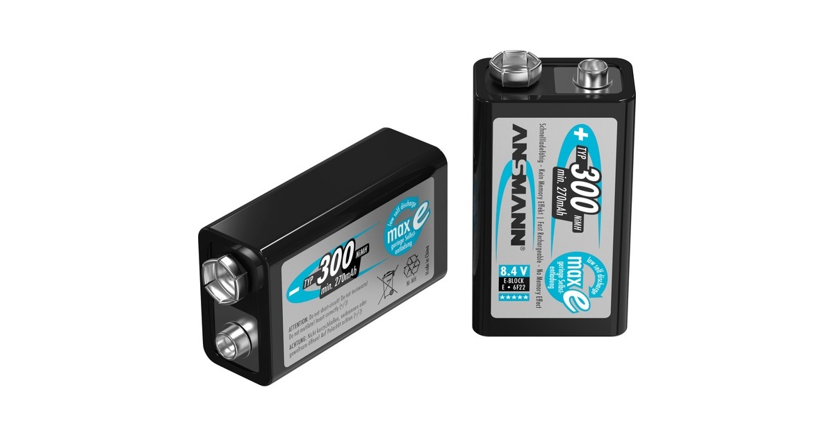 Ansmann 270mAh 9V E-Block maxE plus, Akku