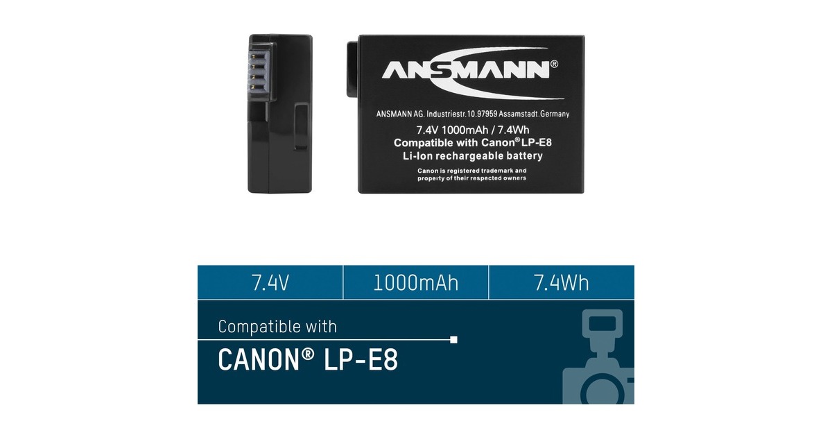 Ansmann A-Can LP-E8, Kamera-Akku