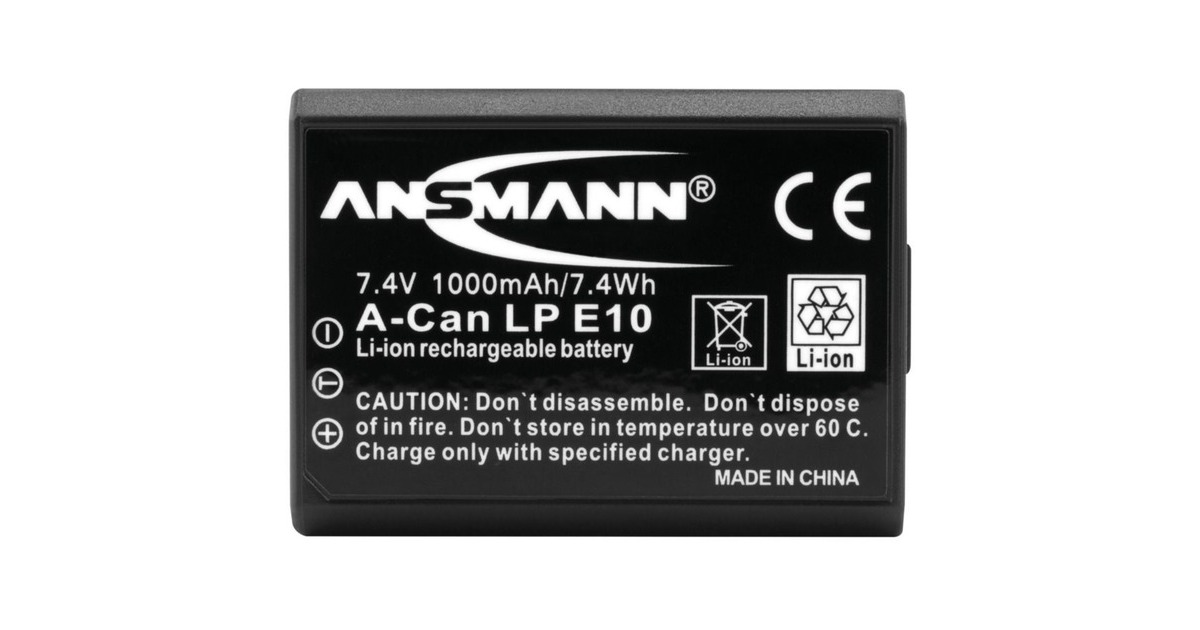 Ansmann A-Canon LP E10, Kamera-Akku