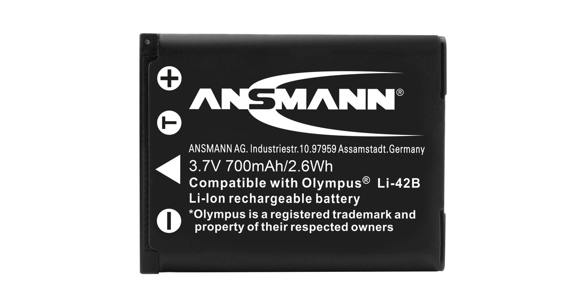 Ansmann A-Oly Li 42B, Kamera-Akku(entspricht Olympus Li 42 B)